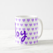 紫の喜び コーヒーマグカップ (正面右)