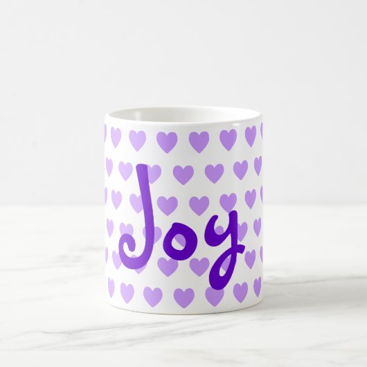 紫の喜び コーヒーマグカップ (中央)