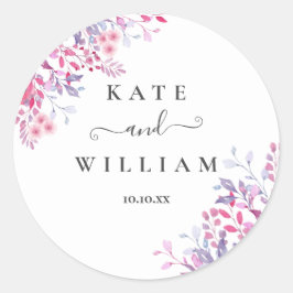 紫の国ワイルドフラワー結婚のフローラ ラウンドシール