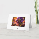 💚💜💛紫の国王陛下:マルディグラスエレガンス カード (裏面)