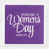 紫の国際的台本の女性デー3月8日 (正面)