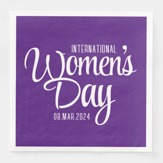 紫の国際的台本の女性デー3月8日 (正面)
