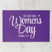 紫の国際的台本の女性デー3月8日 ペーパーパッド (正面)