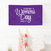 紫の国際的台本の女性デー3月8日 横断幕 (インサイチュ)
