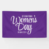 紫の国際的台本の女性デー3月8日 横断幕 (横)