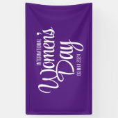 紫の国際的台本の女性デー3月8日 横断幕 (縦)