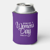 紫の国際的台本の女性デー3月8日 缶クーラー (缶裏面)