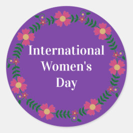 紫の国際的女性の日 ラウンドシール