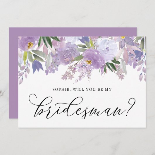 紫の塵の花は我が船の世話だ 招待状 (正面/裏面)