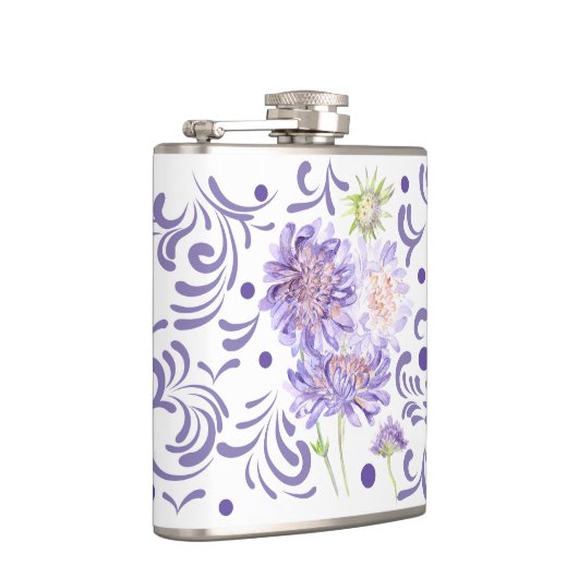 紫の夏草花 フラスク (右)