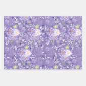 紫の夏草花 ラッピングペーパーシート (正面3)