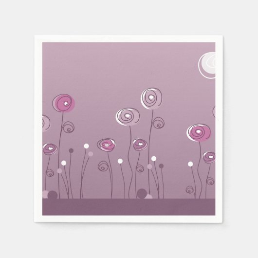 紫の夏 スタンダードカクテルナプキン (正面)