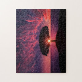 紫の夕日 ジグソーパズル