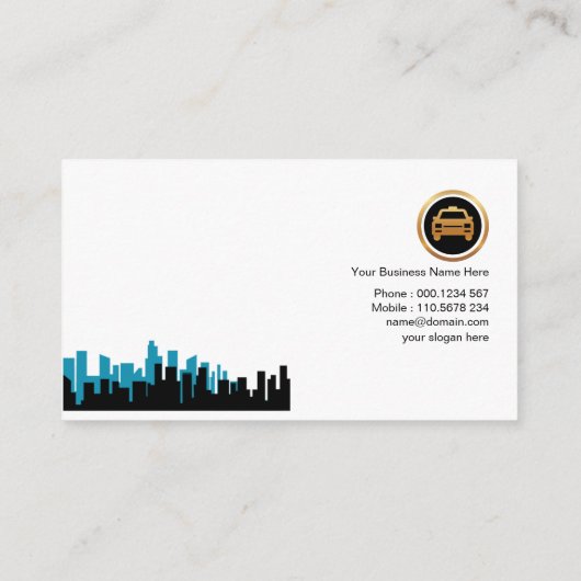 紫の夕暮れの空が明るいTAXY雲タクシー 名刺 (裏面)