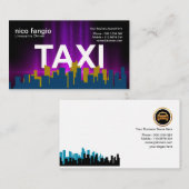 紫の夕暮れの空が明るいTAXY雲タクシー 名刺 (正面/裏面)