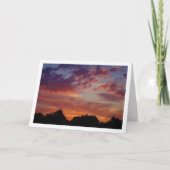 紫の夕焼けの風景 カード (正面)