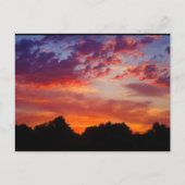 紫の夕焼けの風景 ポストカード (正面)