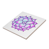 紫の多肉性開花 タイル (側面)