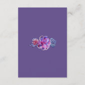 紫の多肉王結婚の願いの井戸のカード エンクロージャーカード (裏面)