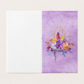 紫の多肉花束植物グリーティングカード (外部フラット)