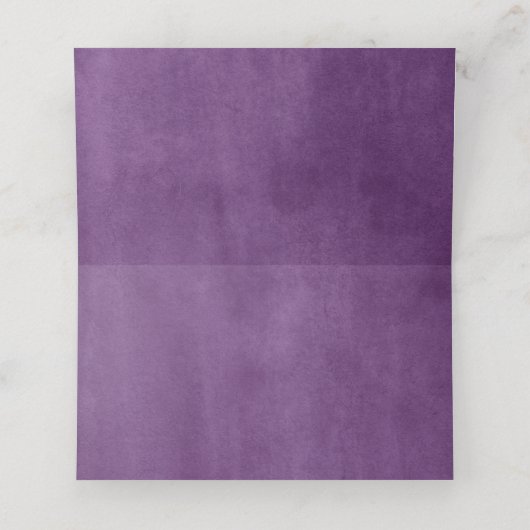 紫の多肉類フローラ結婚座席表 プレイスカード (内部開封)