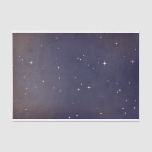 紫の夜空の銀河系星が色あせた 薄葉紙 (正面)