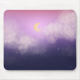 紫の夜空 マウスパッド