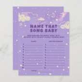 紫の夢の名前その歌の赤ちゃんシャワーのゲーム (正面/裏面)