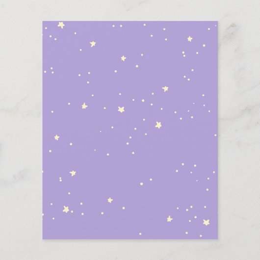 紫の夢の名前その歌の赤ちゃんシャワーのゲーム (裏面)