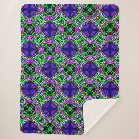 紫の夢の毛布 シェルパブランケット (正面)