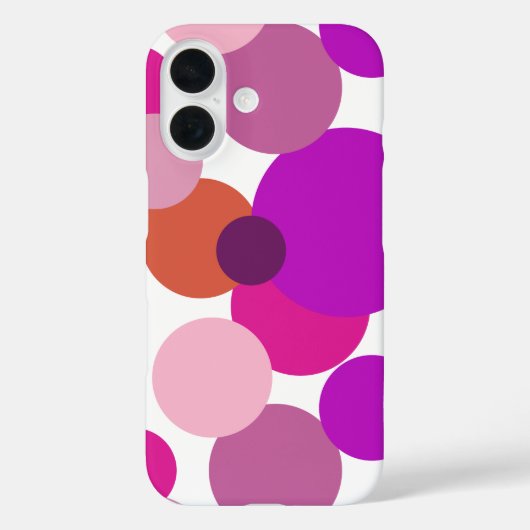 紫の大きな70年代の水玉 Case-Mate iPhoneケース (裏面)