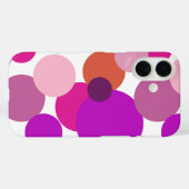 紫の大きな70年代の水玉 Case-Mate iPhoneケース (裏面 (横))