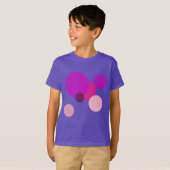 紫の大きな70年代の水玉 Tシャツ (正面フル)