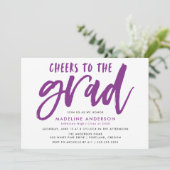 紫の大卒筆の応援 招待状 (スタンド正面)