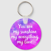 紫の大理石の水色カラフルグラデーション キーホルダー (裏面)