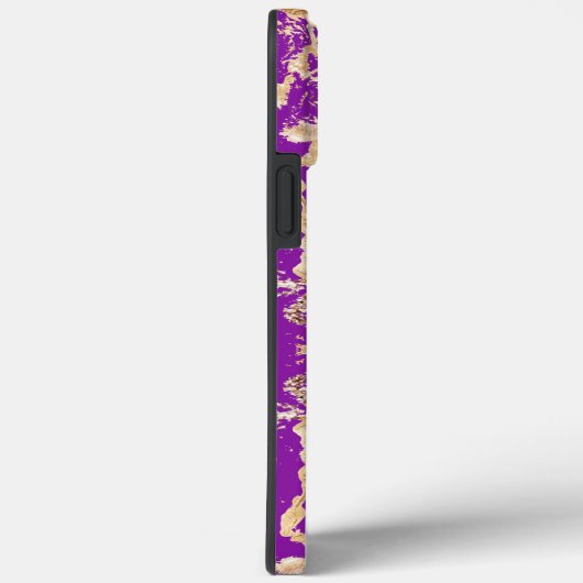 紫の大理石の美学にシックな金ゴールドスタイリッシュ。 Case-Mate iPhoneケース (裏面 / 右)