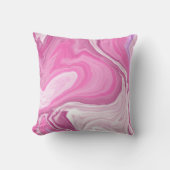 紫の大理石アートのTouchとピンクと白 クッション (正面)