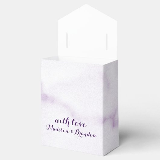 紫の大理石ギフトボックス フェイバーボックス (オープン)