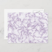 紫の大理石パターン ポストカード (正面/裏面)