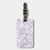 紫の大理石パターン ラゲッジタグ (正面縦)