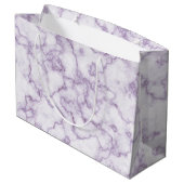 紫の大理石パターン ラージペーパーバッグ (裏面アングル)