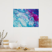 紫の大理石ポスター ポスター (キッチン)