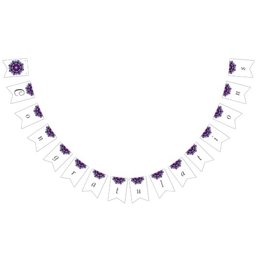 紫の大祝い曼荼羅 バンティングフラッグ (全)