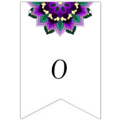 紫の大祝い曼荼羅 バンティングフラッグ (第3の旗)