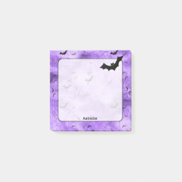 紫の大群ハロウィンこうもりの名グランジ前 ポストイット