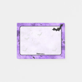 紫の大群ハロウィンこうもりの名グランジ前 ポストイット