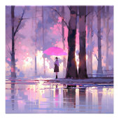 紫の天気予報アニメ印象主義 フォトプリント            (正面)