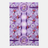 紫の太陽の妖精のキッチンタオル キッチンタオル (縦)