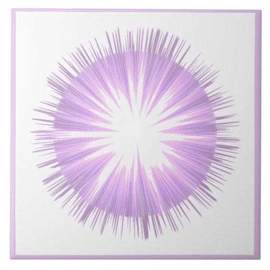 紫の太陽の妖精セラミックタイル タイル (正面)