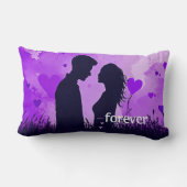 紫の夫婦の愛 ランバークッション (裏面)